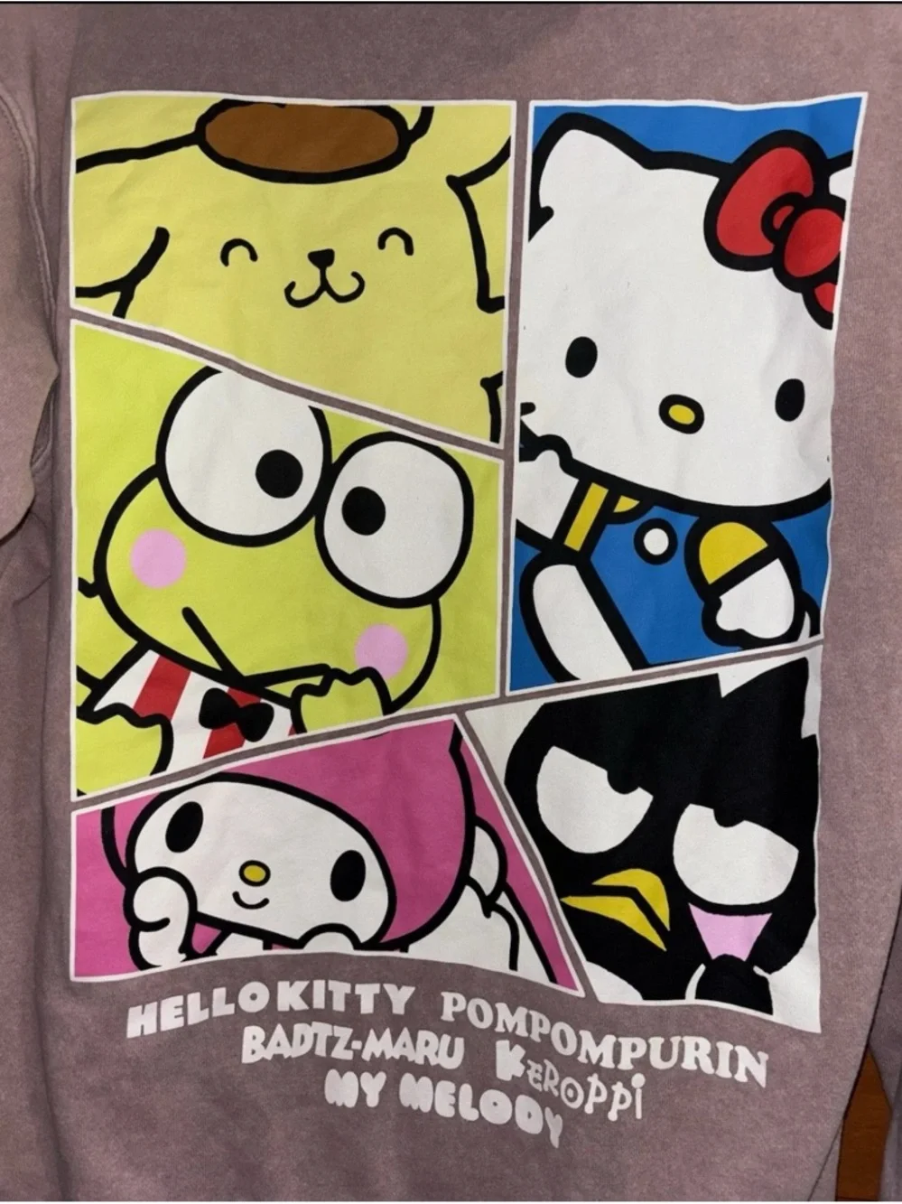 Hello Kitty Hoodie Graphic Print Double Sided Adult Size Small Pink - Picture 5 of 5